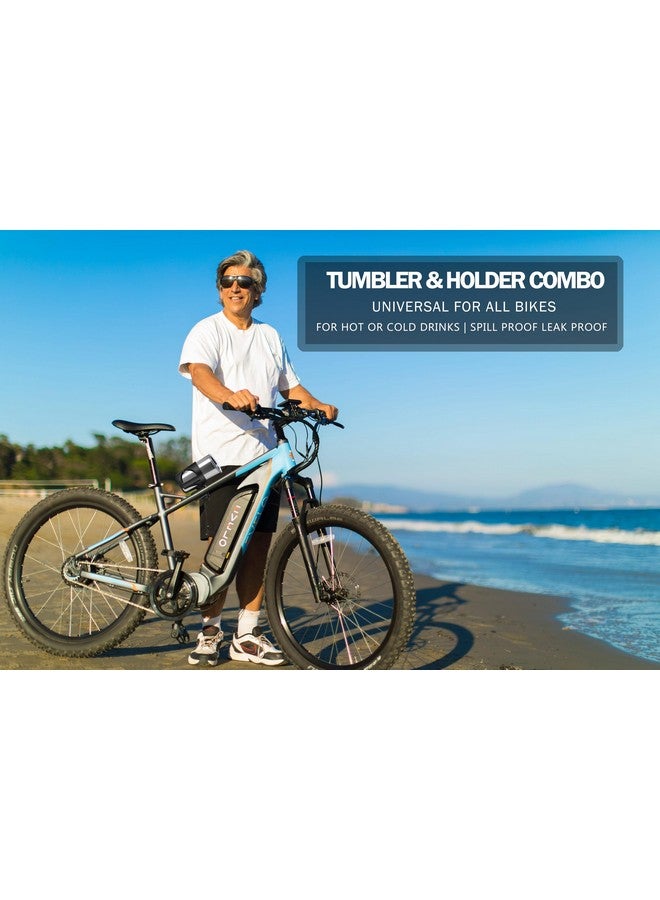 Digital Nc New 2-in-1 Super Secure Fit Tumbler and Holder - 20 oz. Anti-Shake, Spill Resistant Vacuum Insulated Stainless-Steel Tumbler + 360° Cup Holder. for Bumpy Rides (Applicable on Bikes, Scooters) Black - Image 3