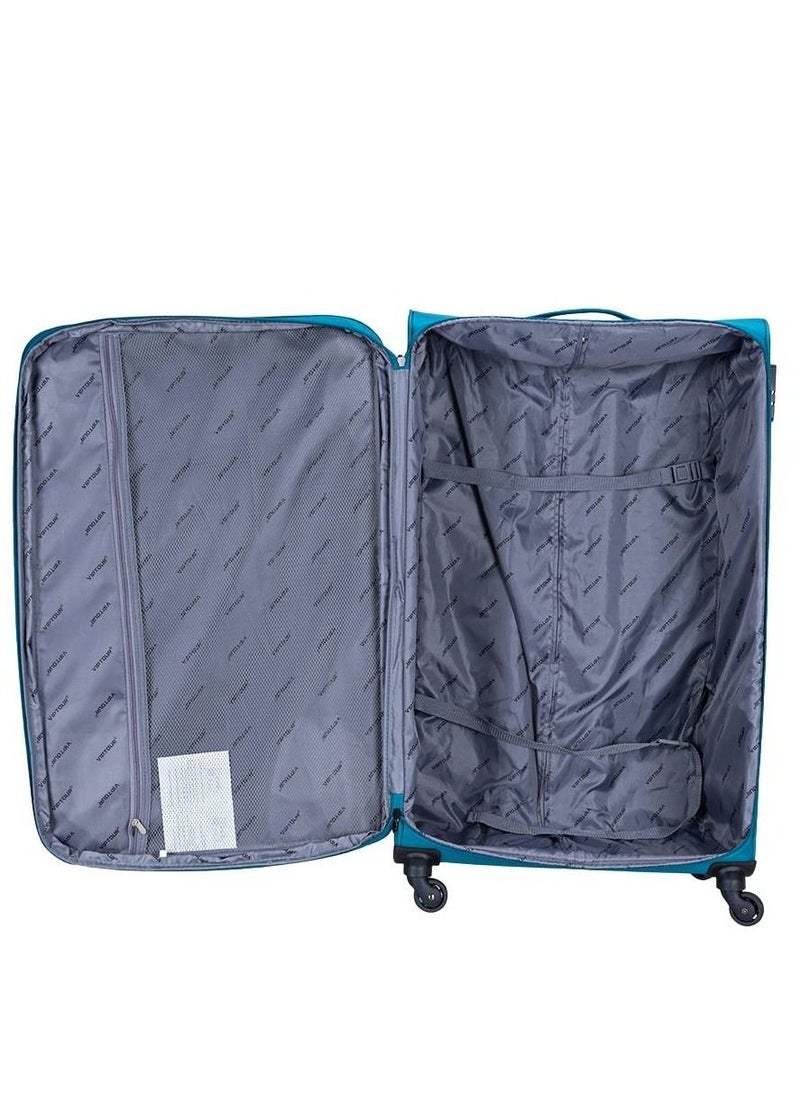VIPTOUR - Set of 4 Light Weight Polyester Jacqard Trolley Luggage With Number Lock 20,24,28,32 Inches - Image 1