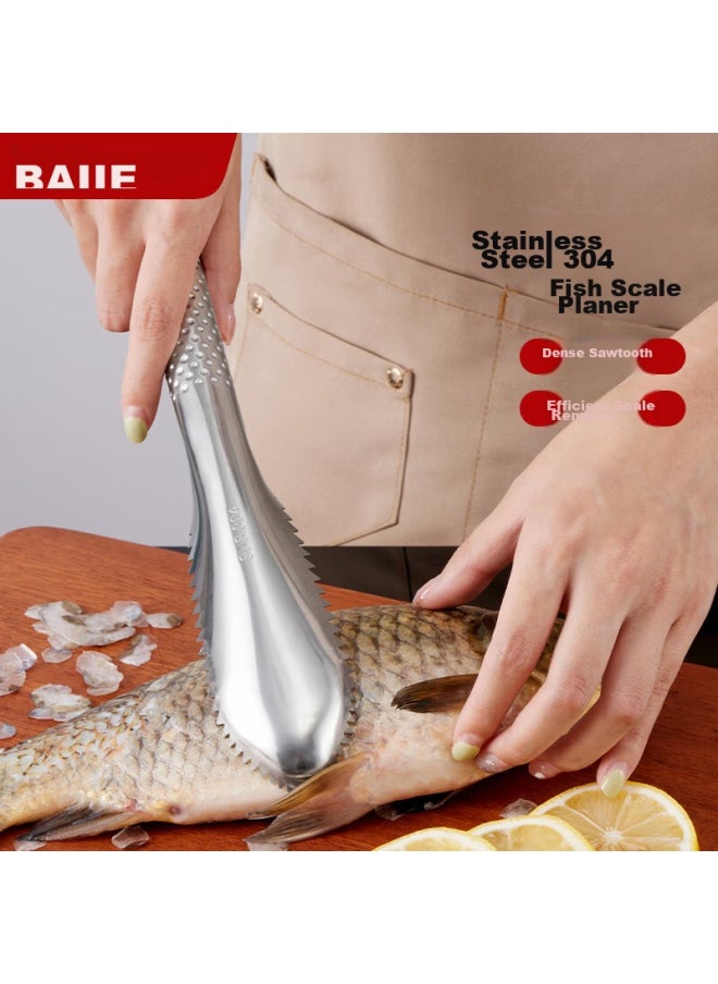Bai Jie Baijie Stainless Steel Fish Scale Remover, Fish Scale Scraper, Fish Scale Remover Tool, Fish Scale Removal Brush, Household Tool, Fish Cleaning Knife  - Image 2