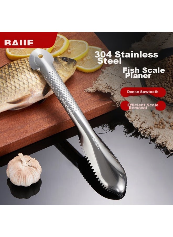 Bai Jie Baijie Stainless Steel Fish Scale Remover, Fish Scale Scraper, Fish Scale Remover Tool, Fish Scale Removal Brush, Household Tool, Fish Cleaning Knife  - Image 1