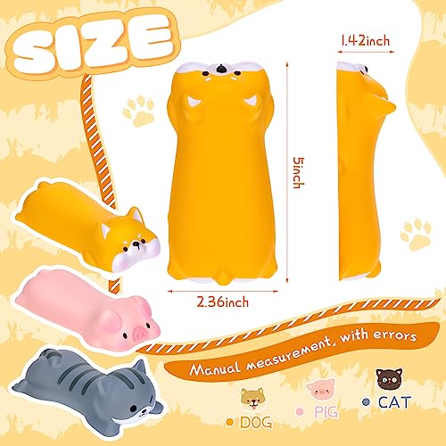 Lincia 3 Pcs Cute Wrist Rest Support for Mouse Keyboard Computer Kawaii Mouse Pad Cat Pig Dog Animal Design Computer Arm Rest Cushion Mat for Laptop Desk Office Supplies - Image 3