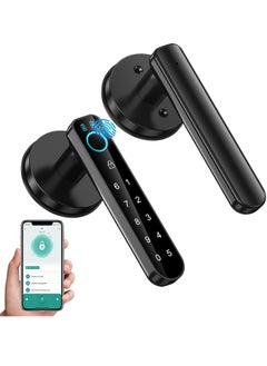 KASTWAVE Smart Fingerprint Door Lock - Biometric Door Knob with Passcode Keypad | Keyless Entry Door Handle | App-Controlled | Ideal for Home, Hotel, Office, Apartment  - Image 1