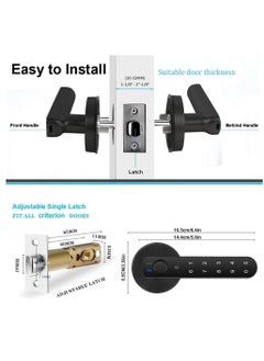 KASTWAVE Smart Fingerprint Door Lock - Biometric Door Knob with Passcode Keypad | Keyless Entry Door Handle | App-Controlled | Ideal for Home, Hotel, Office, Apartment  - Image 2