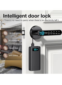 KASTWAVE Smart Fingerprint Door Lock - Biometric Door Knob with Passcode Keypad | Keyless Entry Door Handle | App-Controlled | Ideal for Home, Hotel, Office, Apartment  - Image 3
