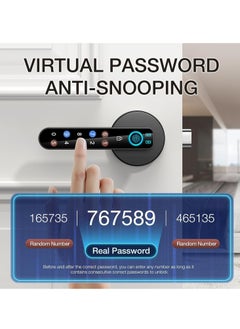KASTWAVE Smart Fingerprint Door Lock - Biometric Door Knob with Passcode Keypad | Keyless Entry Door Handle | App-Controlled | Ideal for Home, Hotel, Office, Apartment  - Image 5