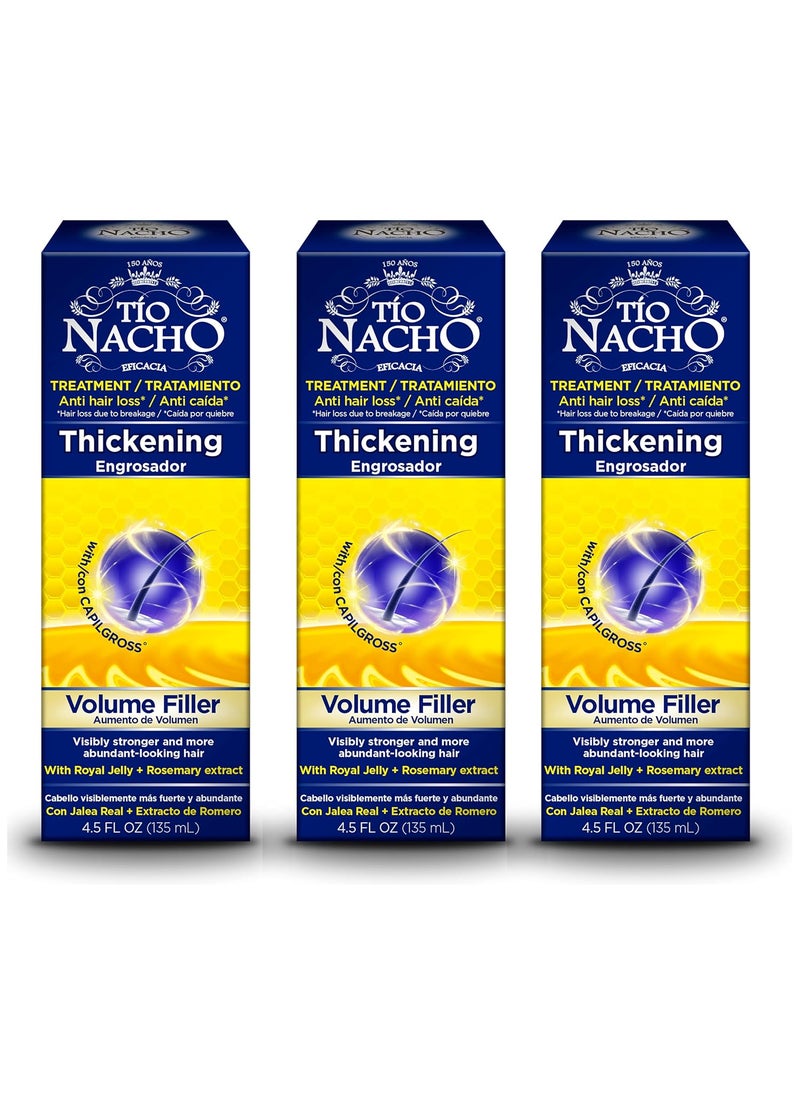 Tio Nacho Tio Nacho Thickening Volume Filler Treatment with Royal Jelly AntiHair Loss Strengthens  Increases Hair Diameter Natural Extracts for AbundantLooking Hair 45 Oz Pack of 3 