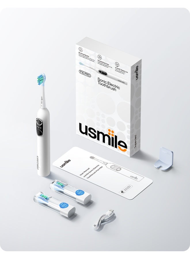 يو سمايل فرشاة أسنان كهربائية يو سمايل مع رأس تنظيف متذبذب وتقنية اهتزازية لإزالة البلاك وتنظيف شامل للأسنان واللثة مع بطارية طويلة العمر واستخدام يومي مريحذ - Image 1