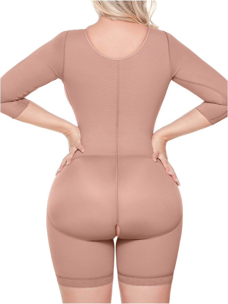 Sonryse Tummy Tuck Post Surgery Compression Garment Stage 2 BBL Faja Shapewear for Women Tummy Control Fajas Colombianas Mocha X-Small - Image 2