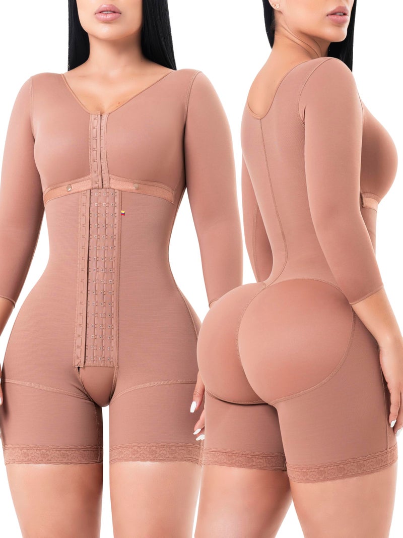 Sonryse Tummy Tuck Post Surgery Compression Garment Stage 2 BBL Faja Shapewear for Women Tummy Control Fajas Colombianas Mocha X-Small - Image 1