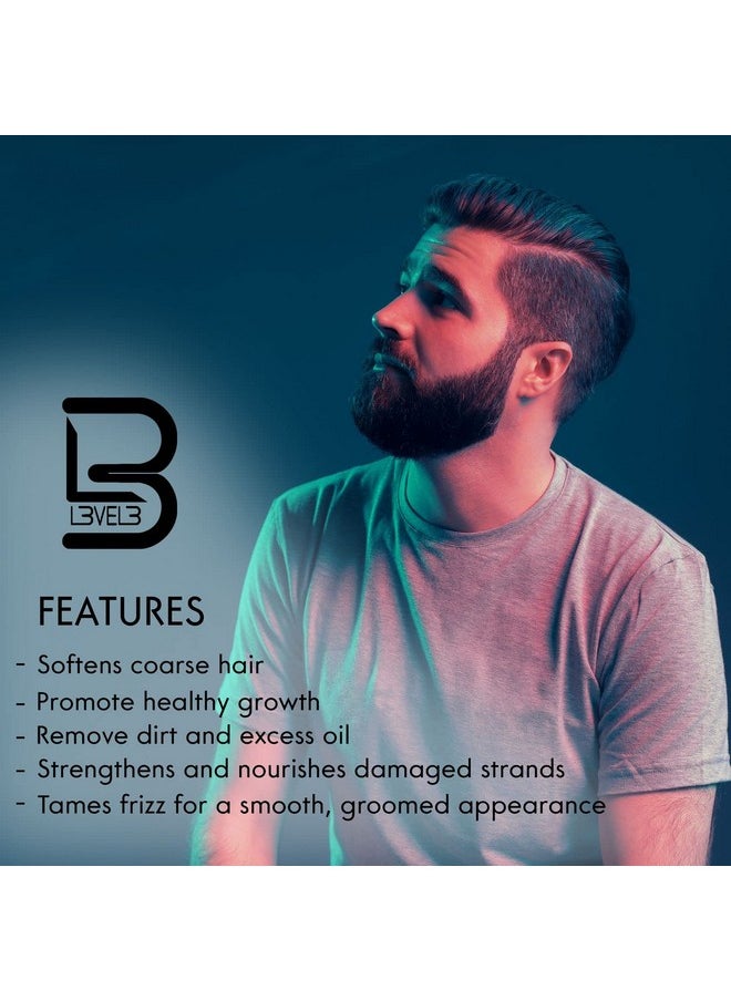 L3 Level 3 Beard Shampoo Cleanse And Nourish Your Facial Hair Softens And Tames Frizzy Beards (Single)  - Image 3