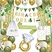 Roetyce Camp Bachelorette Party Decorations Green Bride To Be Sash Veil Fringe Curtain Cabin Crew Before I Do Banner Balloons Temporary Tattoos Kit Camping Themed Bridal Shower Wedding Decorations - Image 3