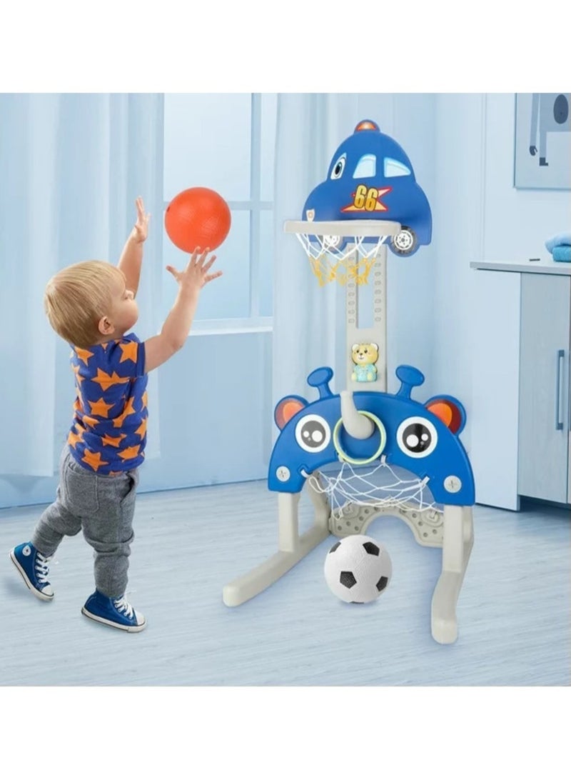 فول جوي مجموعة لعب كرة السلة 5 في 1: كرة السلة، كرة القدم، الجولف، الرمي الدائري، الموسيقى، أحمر - Image 4