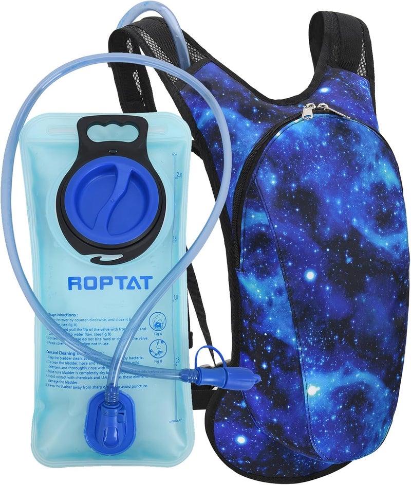 Roptat Hydration Backpack Pack with 2L Hydration Bladder - Lightweight Water Backpack Water Pouch for Women Men Running Riding Biking Music Festival - Image 1