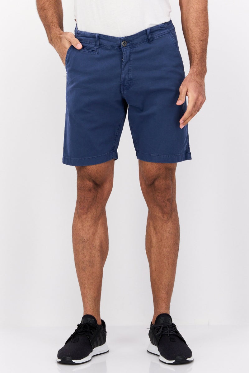 Paperbacks Men 9 Inseam Solid Chino Shorts, Navy - Image 1