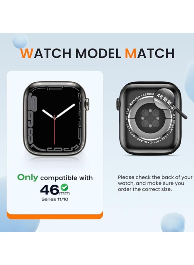 HablTech Protective Case Compatible with Apple Watch Series 11/10 46mm Case for iWatch Ultra-thin and soft TPU Case Shockproof - Image 2