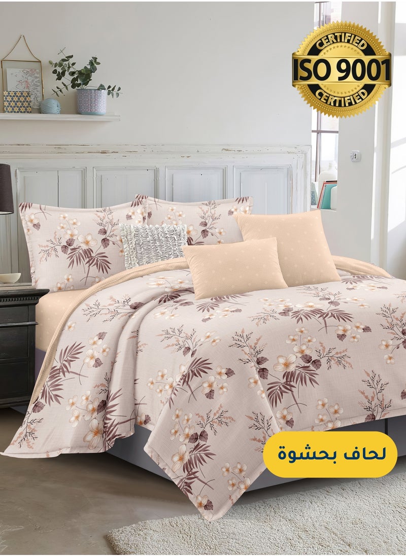 Master Home Textile - Microfiber Printed Comforter Sets, Fits 120 x 200 cm Single Size Bed, 4 Pcs, With Soft Filling, Celine Series - Image 1