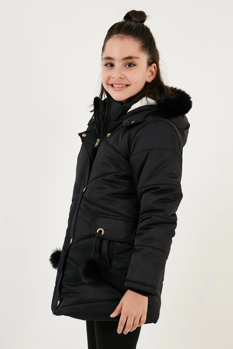 Lela Plush Lined Hooded Puffer Coat Girls' COAT 6035034