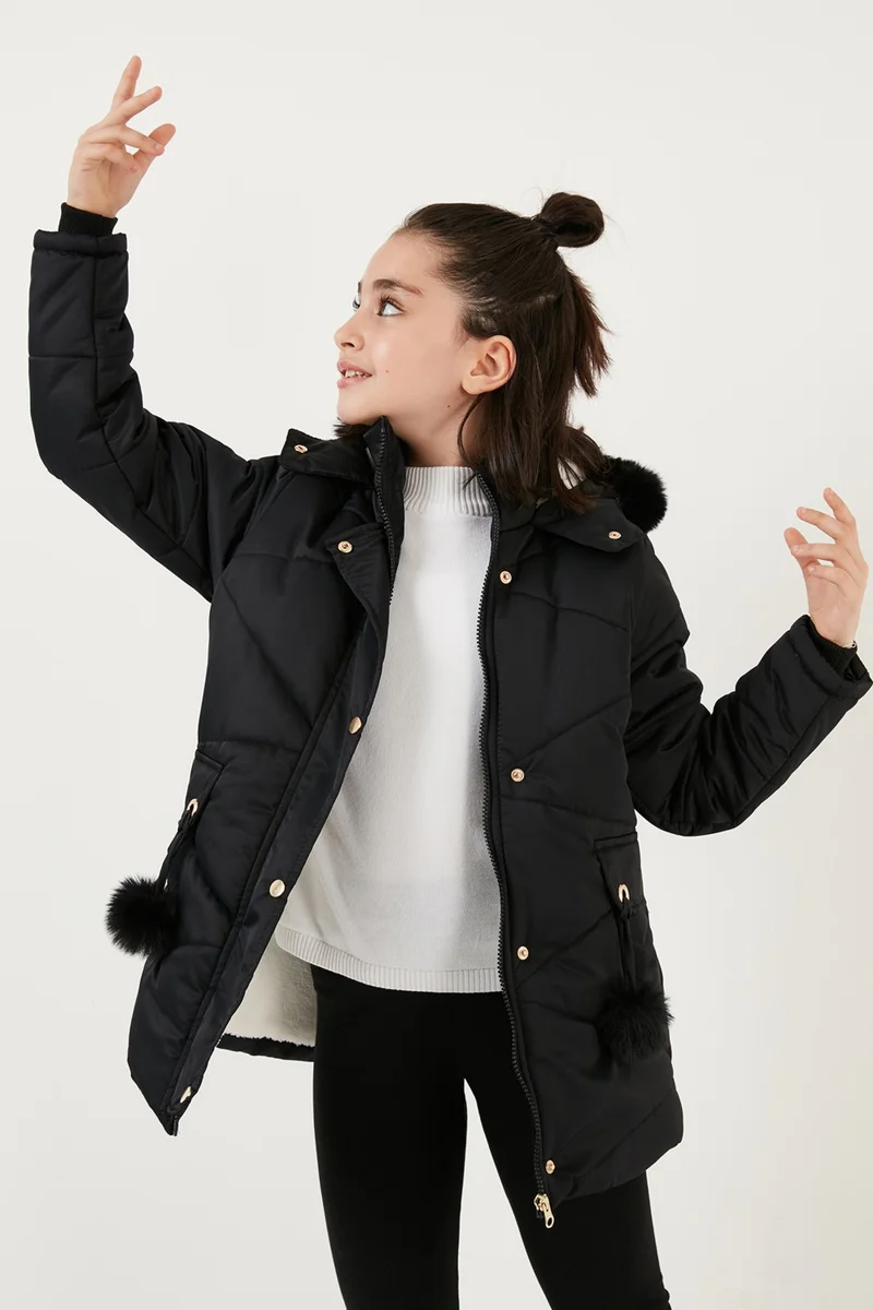 Lela Plush Lined Hooded Puffer Coat Girls' COAT 6035034