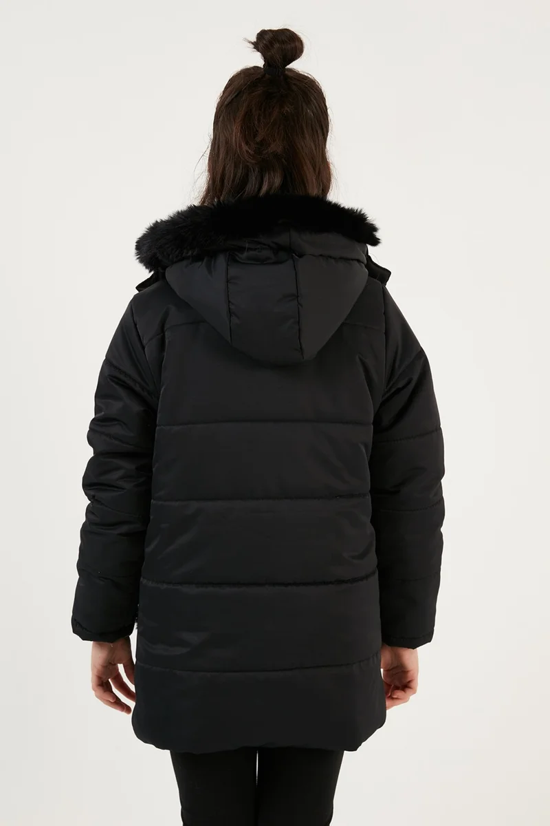 Lela Plush Lined Hooded Puffer Coat Girls' COAT 6035034