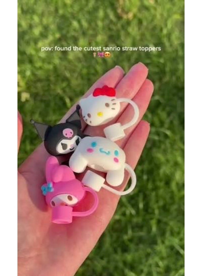 Stanley Hello kitty Silicone Straw Cover Cap 10mm – Cute Reusable Straw Tip Protector for Cups & Tumblers - Image 1