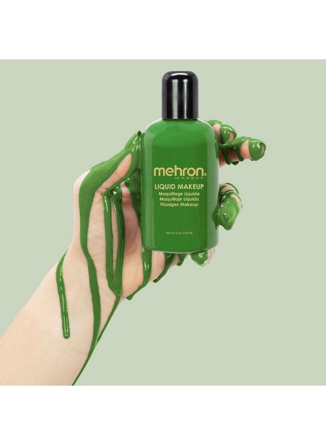 mehron Makeup Liquid Face and Body Paint (45 oz) (GREEN) - Image 3