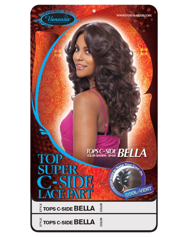Vanessa TOPS C-SIDE BELLA (1 Jet Black) - Vanessa C-Side Part Lace Front Synthetic Wig - Image 5