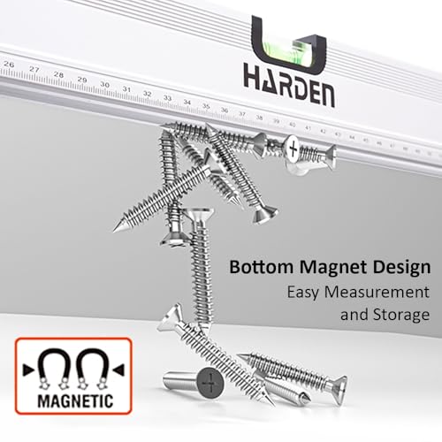 Harden 300mm Three Vials Spirit Level with Bottom Magnetic Design and Aluminium Body - 580503 - Image 4