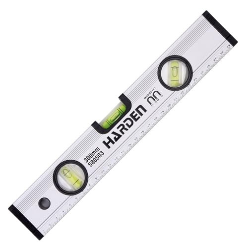 Harden 300mm Three Vials Spirit Level with Bottom Magnetic Design and Aluminium Body - 580503 - Image 1