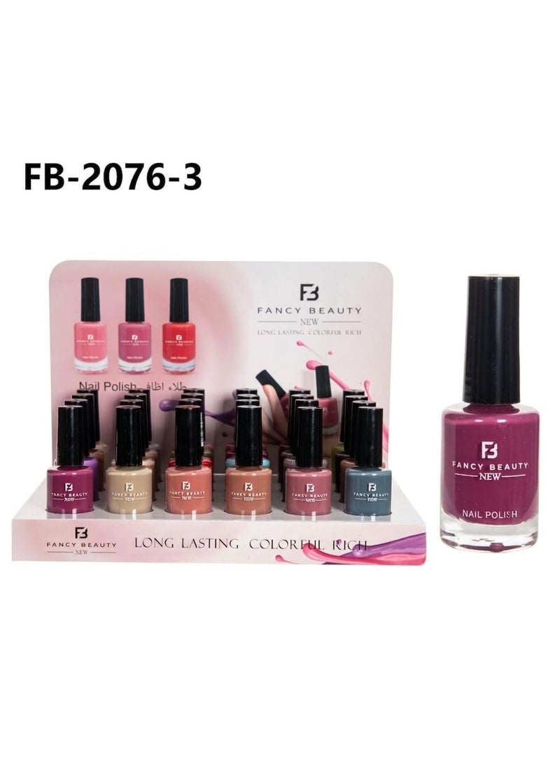 فنسي بيوتي مجموعة طلاء أظافر مكونة من 24 لوناً متعدد الألوان - Image 1