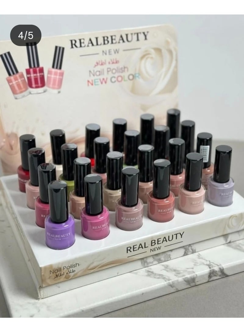 REAL BEAUTY 24-Piece Nail Polish Set Multicolour - Image 5