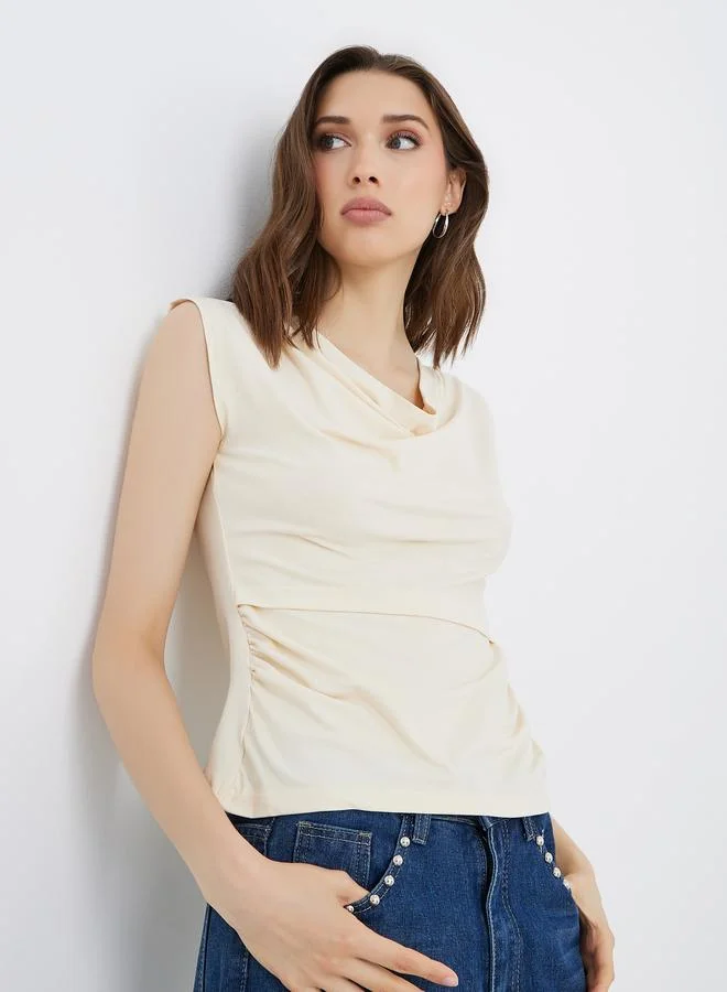 Take Two Solid Sleeveless Layered Top