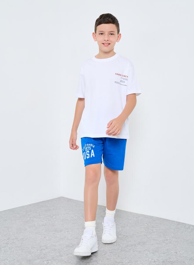 ستايلي طقم من شورت وتيشيرت فضفاض - Image 1