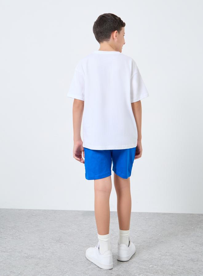 ستايلي طقم من شورت وتيشيرت فضفاض - Image 4