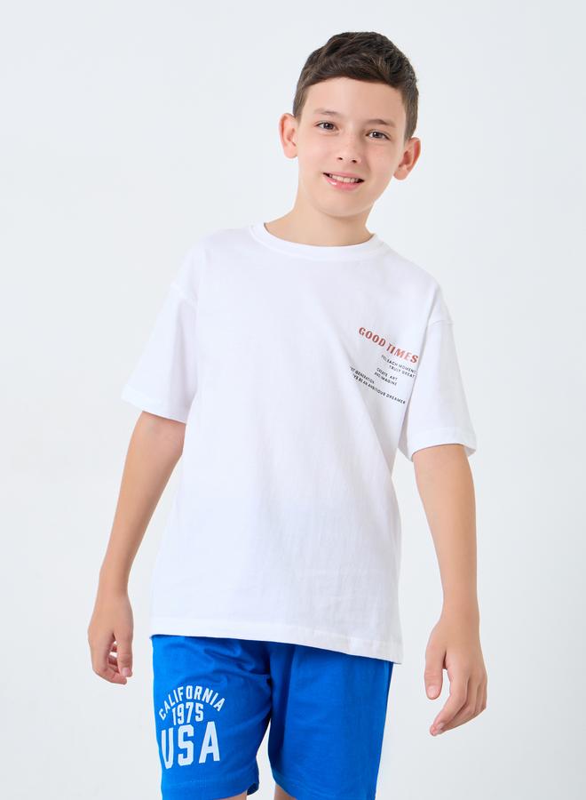 ستايلي طقم من شورت وتيشيرت فضفاض - Image 2