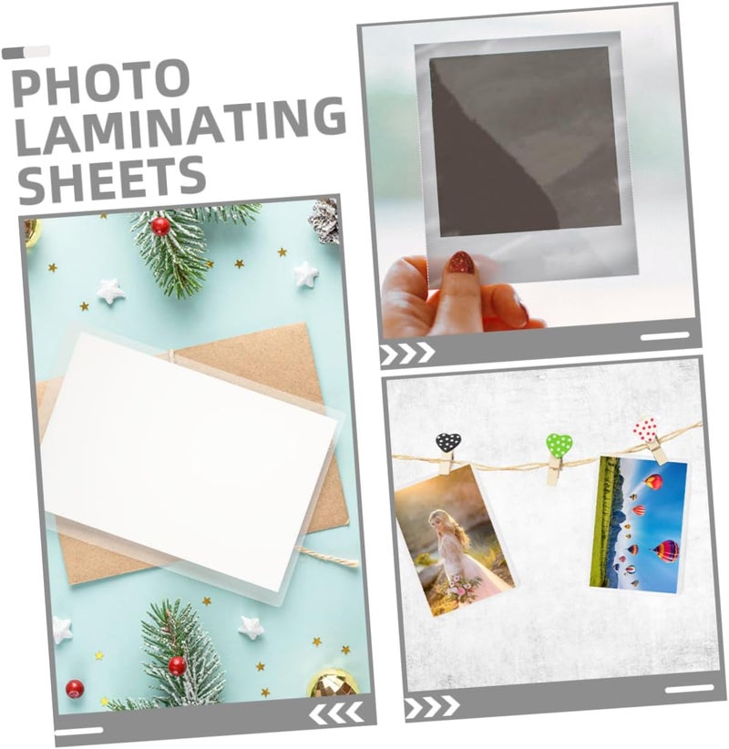 100pcs Clear Laminating Sheets Thermal Pouch Film for Photos Thickness Easy to Use Scratch-Resistant for Photo and Preservation - Image 3