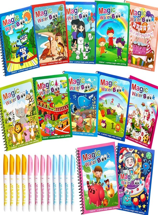 Flipster Water Coloring Book for Kids – 4PC | Magic Doodle Book with Water Pen, Reusable Drawing Pad, Educational Toy, Birthday Return Gifts, Party Favors for Boys & Girls - Image 1