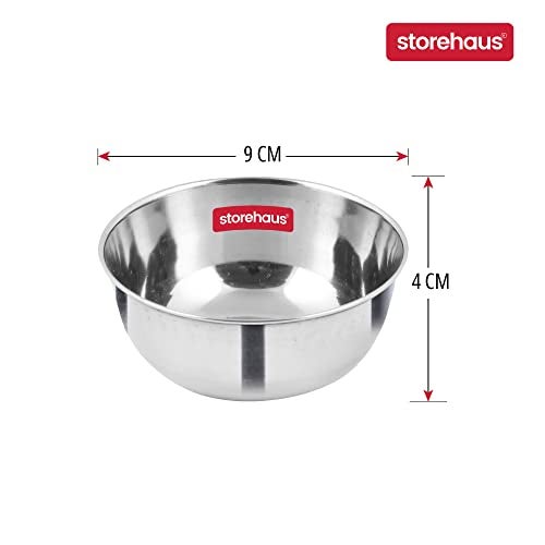 Storehaus Stainless Steel 2 pc Katoris Kitchenware Set Ideal for Home, Restaurants and Family Use, Silver - Image 2