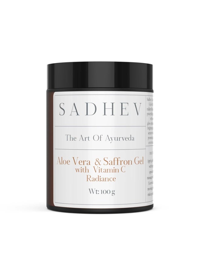 Sadhev's Aloe Vera & Saffron Face Gel with Vitamin C For Radiance, Suitable for All Skin Type, Paraben & Sulphate Free 100 gm - Image 2