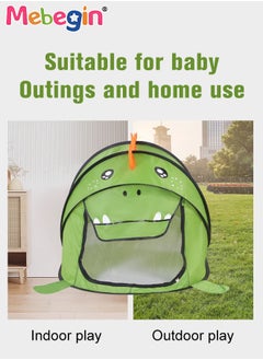 MEBEGIN Kids Portable Dinosaur Tent, Durable Pop up Tent with Travel Bag, Fun Playhouse for Indoor and Outdoor, Easy to Set Up and Fold, Plenty of Room to Play, Suitable for Family Vacation on Beach, Garden and Camping, 185*85*100cm  - Image 5