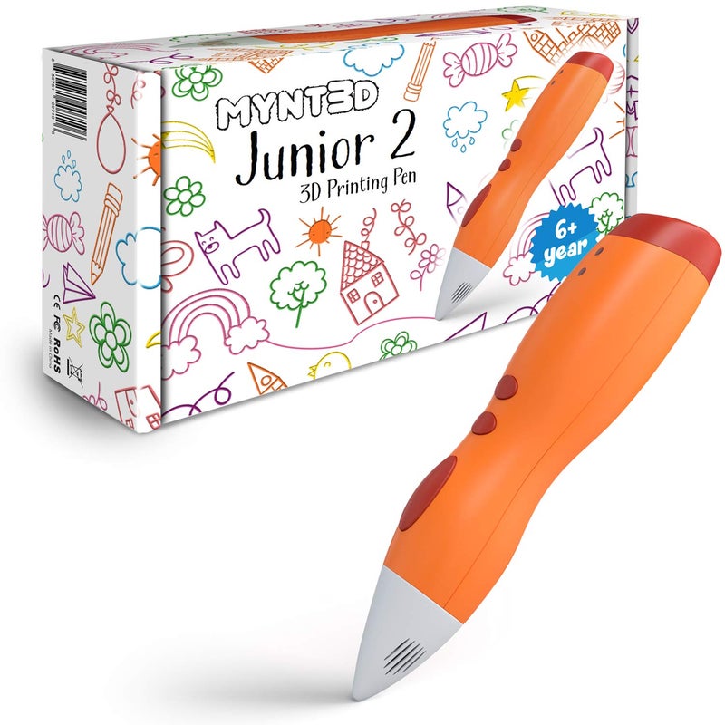 MYNT3D قلم 3D MYNT3D Junior2 للأطفال [طراز 2020] قلم طباعة آمن للأطفال بدرجة حرارة منخفضة (غير متوافق مع ABS/PLA) - Image 1