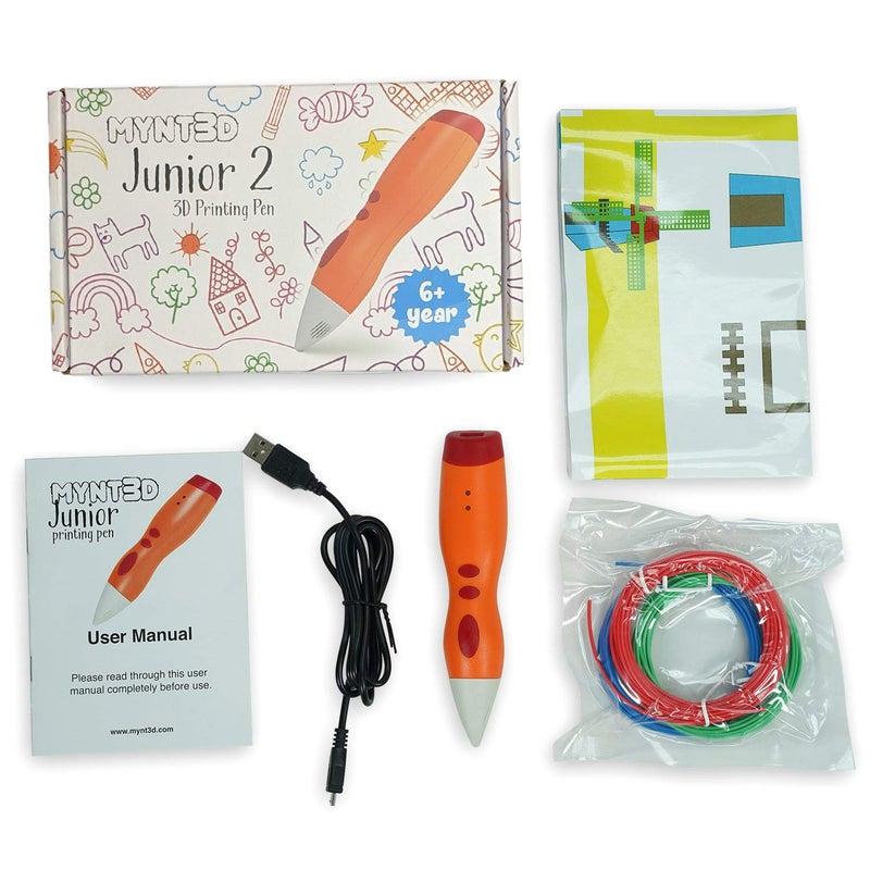 MYNT3D قلم 3D MYNT3D Junior2 للأطفال [طراز 2020] قلم طباعة آمن للأطفال بدرجة حرارة منخفضة (غير متوافق مع ABS/PLA) - Image 3