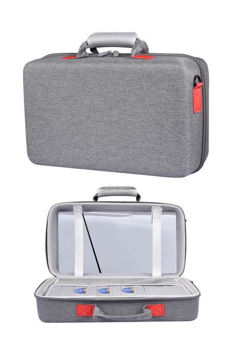 Hard Travel Carrying Case for PS5 Slim, Shockproof Storage Bag Compatible with PS5 Slim Controllers/Disk Digital Edition/Cords and Other Accessories