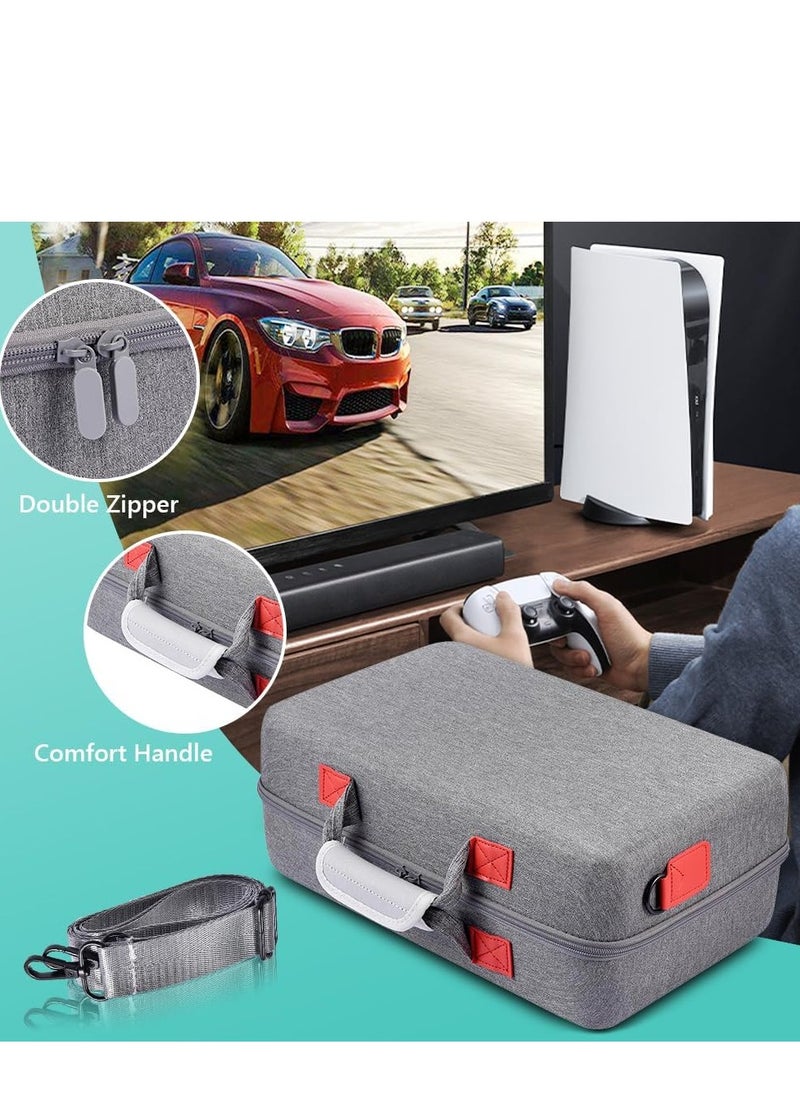 LBMT - Hard Travel Carrying Case for PS5 Slim, Shockproof Storage Bag Compatible with PS5 Slim Controllers/Disk Digital Edition/Cords and Other Accessories - Image 1