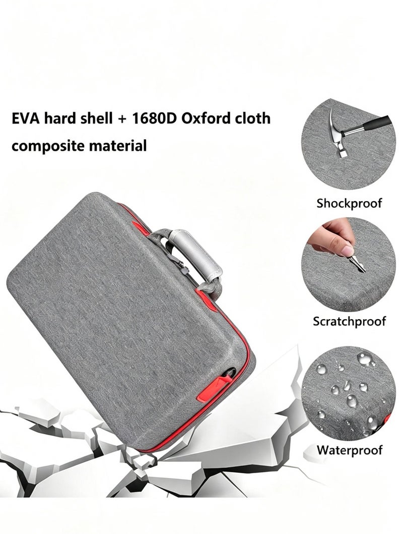 XICEN Hard Travel Carrying Case for PS5 Slim, Shockproof Storage Bag Compatible with PS5 Slim Controllers/Disk Digital Edition/Cords and Other Accessories - Image 3