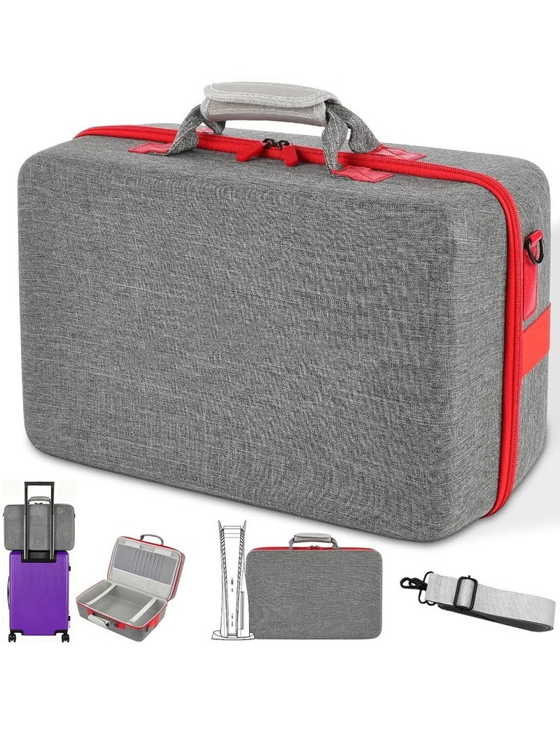 XICEN Hard Travel Carrying Case for PS5 Slim, Shockproof Storage Bag Compatible with PS5 Slim Controllers/Disk Digital Edition/Cords and Other Accessories - Image 1