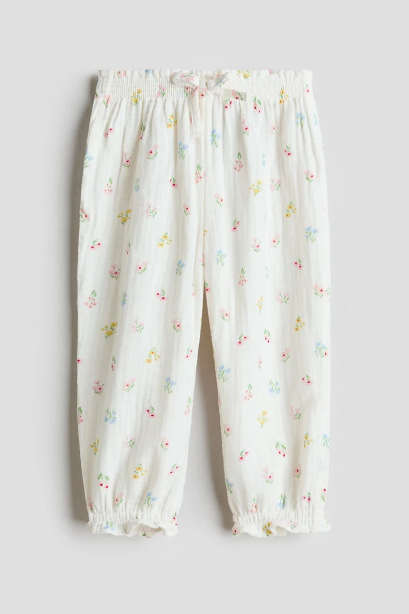 H&M Cotton muslin trousers