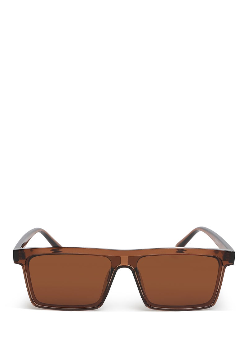 London Rag Flat Rim Sunglasses In Brown - Image 1