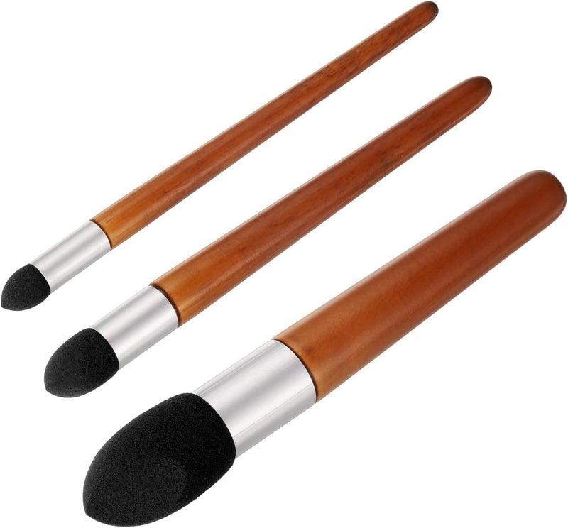 EVALUEMART 3 Size Blending Stump Artist Blending Sponge Pen, 1 Set Washable Reusable Rubbing Sponge Brush Sketch Modification Sponge Pen Art Blenders Tool for Drawing Correction, Brown Red - Image 1