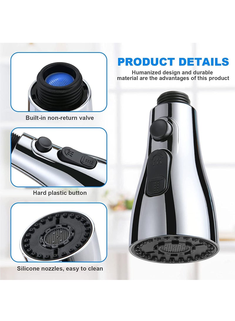 روك بو صنبور المطبخ رذاذ صنبور مهوية 360 درجة دوارة صنبور البخاخ مرفق الحنفية الموسع لمغسلة المطبخ G1 / 2 صنابير المطبخ مع 3 أوضاع رذاذ صنبور محول صنابير حوض المطبخ - Image 5