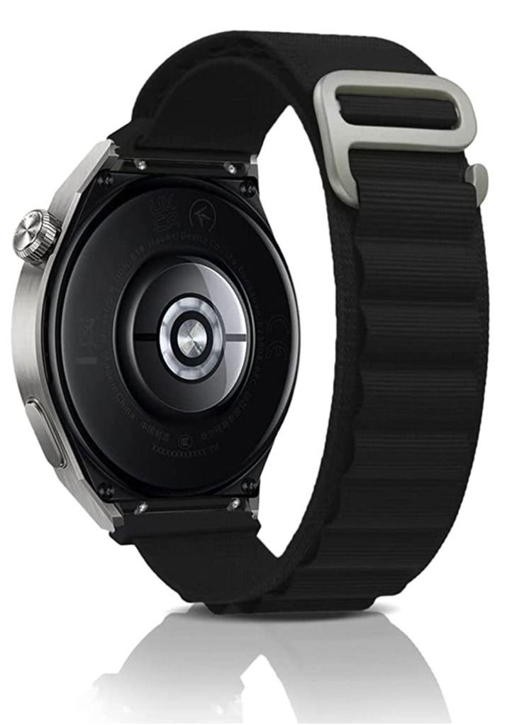 Generic Alpine Loop 22mm Compatible With Realme Watch 2 Realme Watch 2 Pro - Smart Watch Sport, Durable Sport Nylon Strap With Titanium G Hook  Black  - Image 5